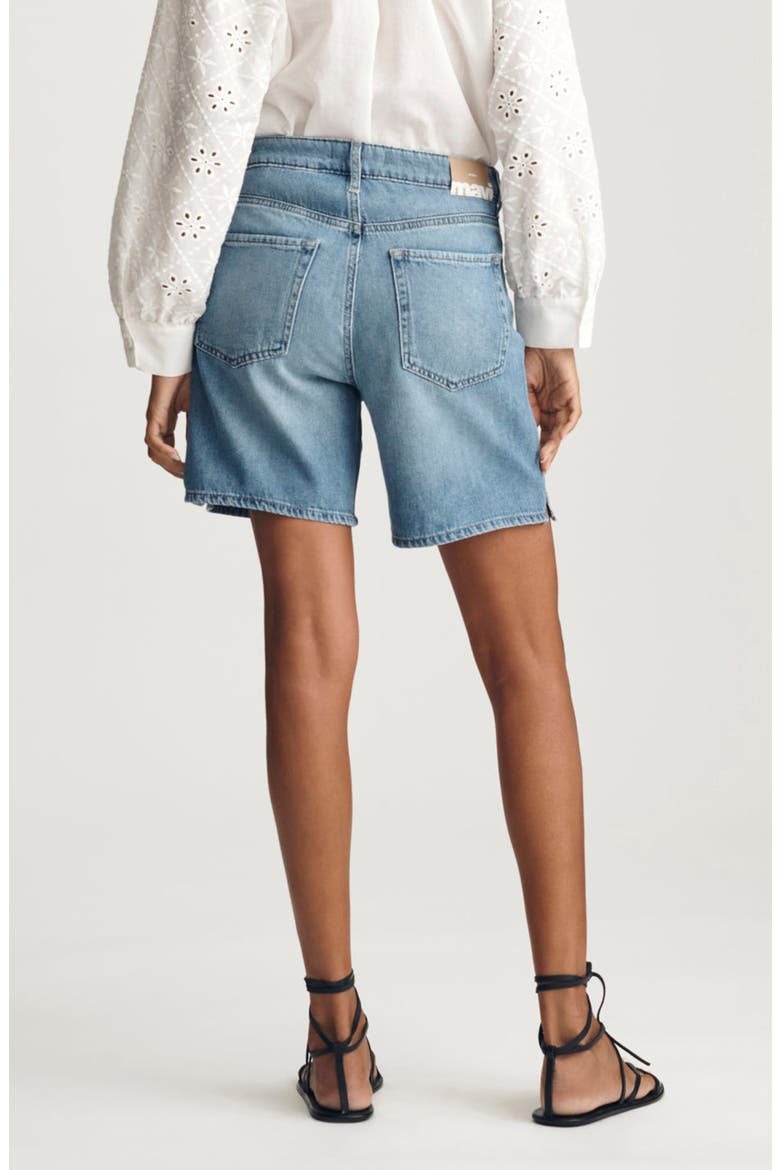 Nella Drawstring Denim Shorts, Alternate, color, LIGHT BLUE WELL BLUE
