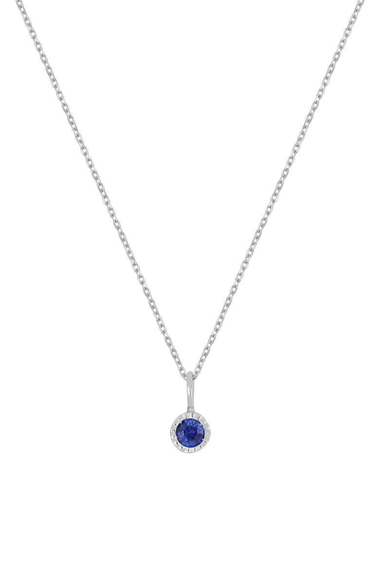 Bony Levy El Mar 18K White Gold Sapphire Pendant Necklace, Main, color, 18Kw