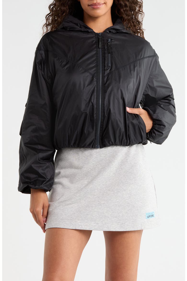 Polished Performance Hooded Jacket, Alternate, color, ONYX