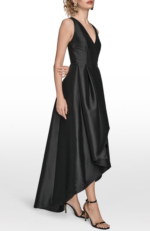 Donna Karan New York High Low Gown In Black