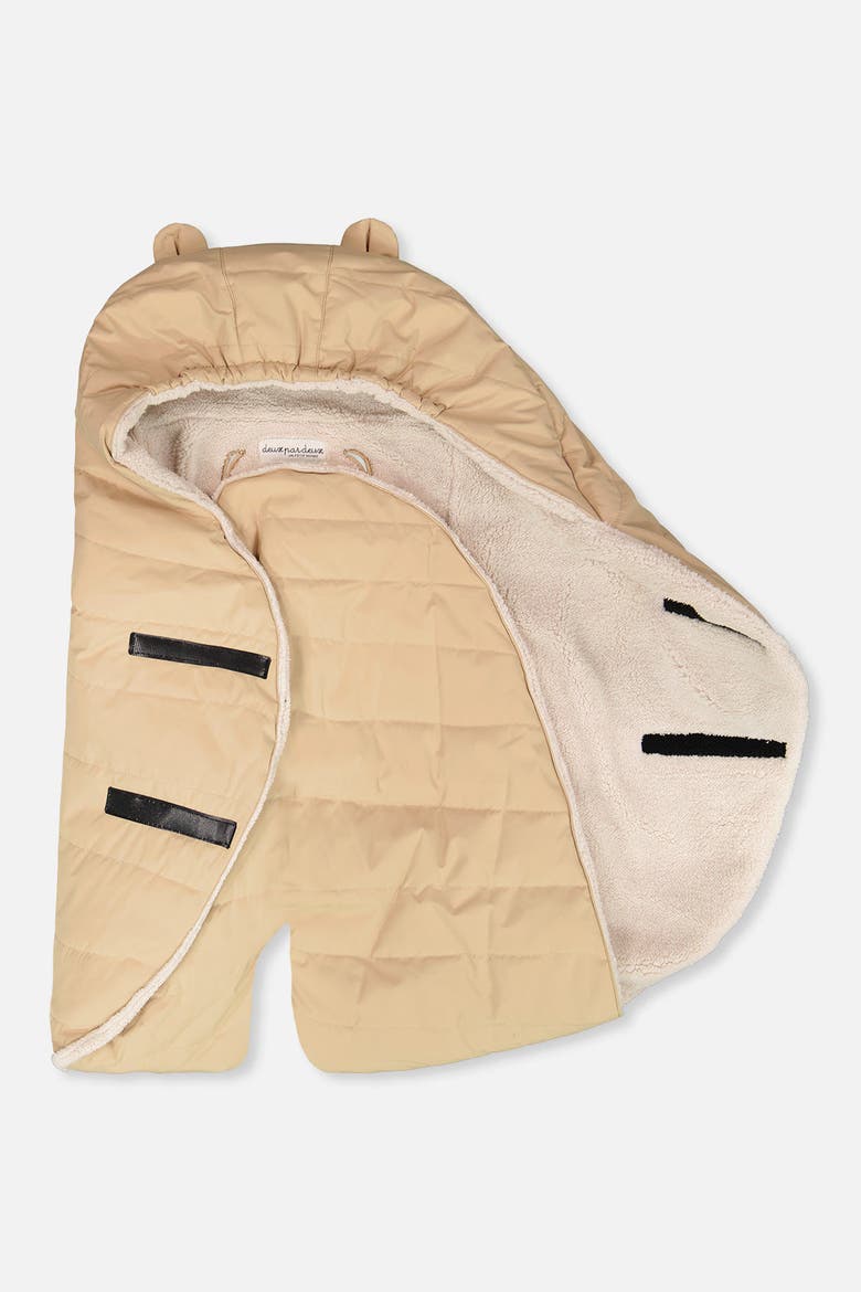 Bear Ear Hood Nido Baby Wrap for Bassinet Car Seats and Strollers, Alternate, color, Beige