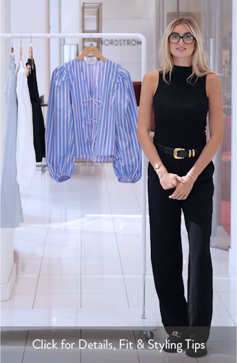 Ve Ariba Stripe Tie Front Top, sales video thumbnail