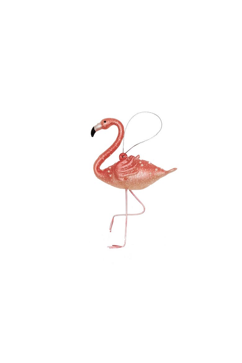Flamingo Beaded Ornament, Main, color, Pink