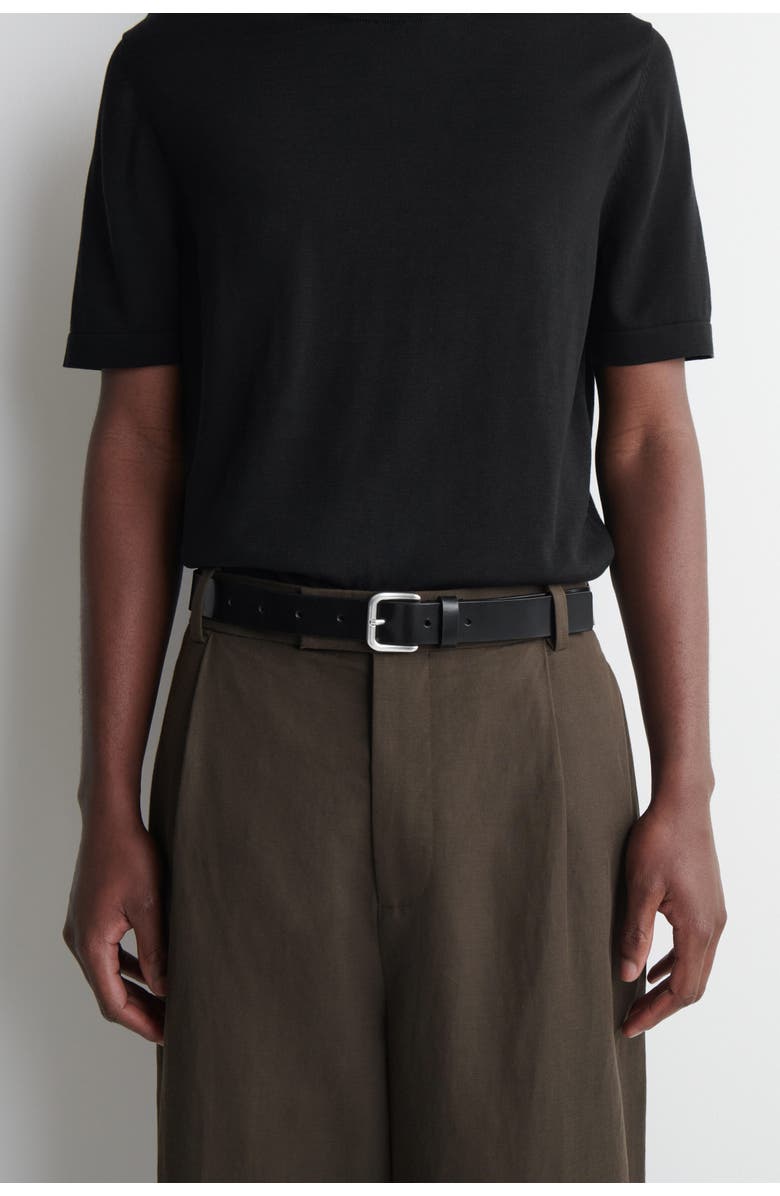COS Leather Belt, Alternate, color, Black