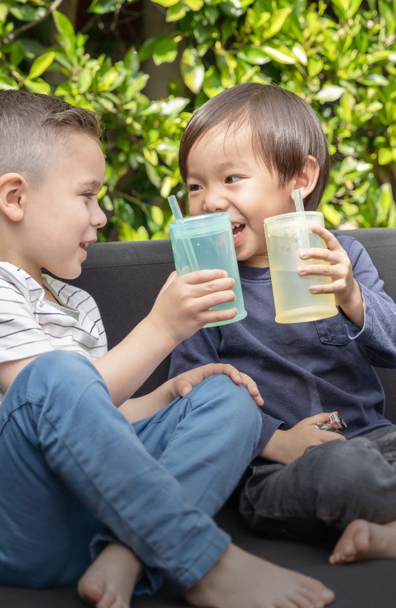 Olababy 4-Pack Easy Sipping Straw Cups, Alternate, color, Lemon/ Mint