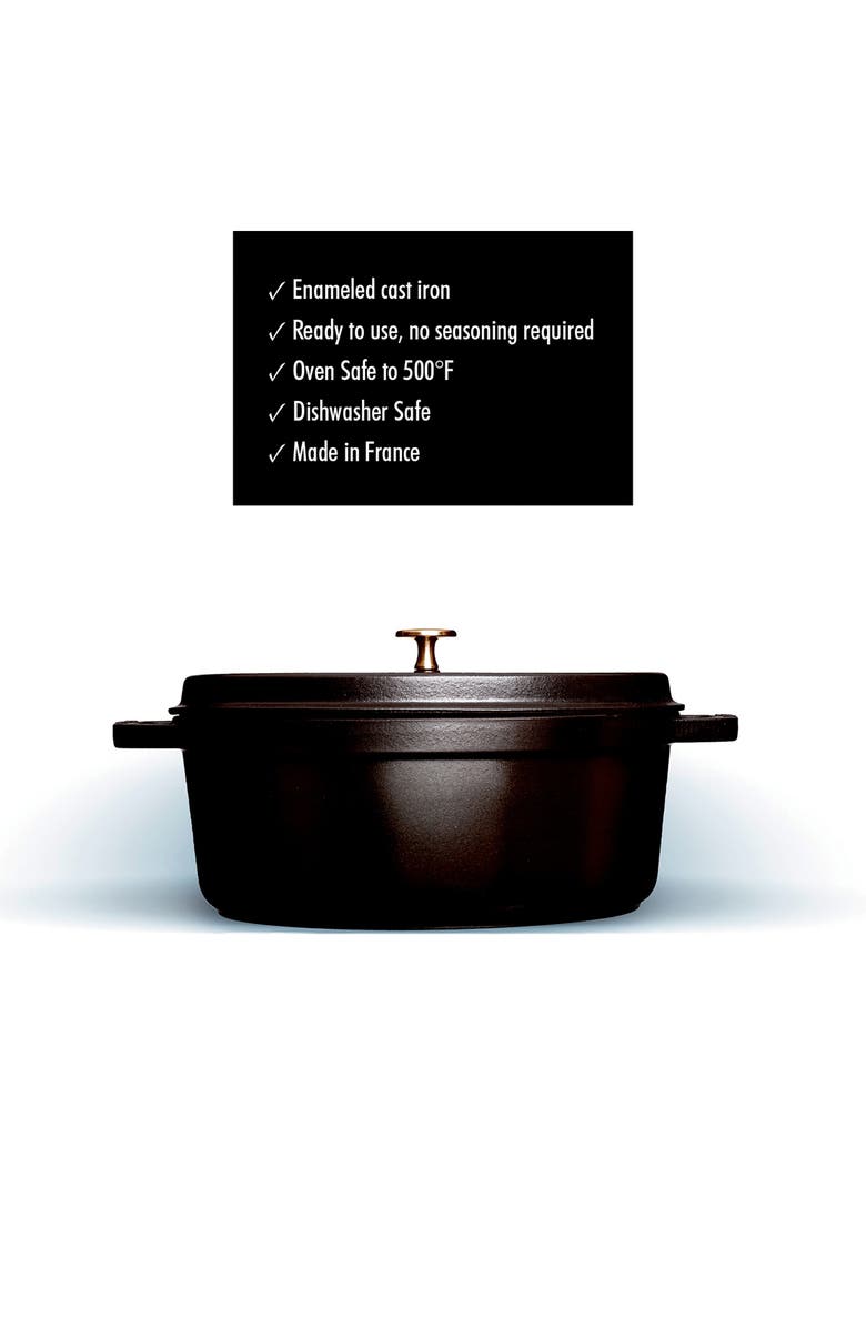 Staub 5.5-Quart Enameled Cast Iron Dutch Oven, Alternate, color, Matte Black