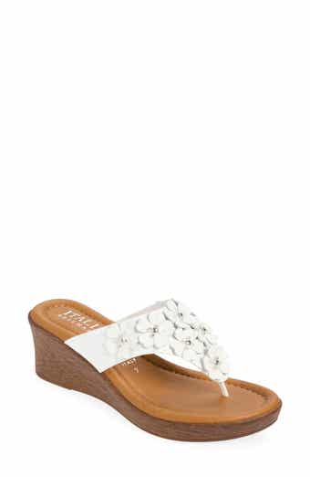 ITALIAN SHOEMAKERS Brynne Floral Wedge Sandal