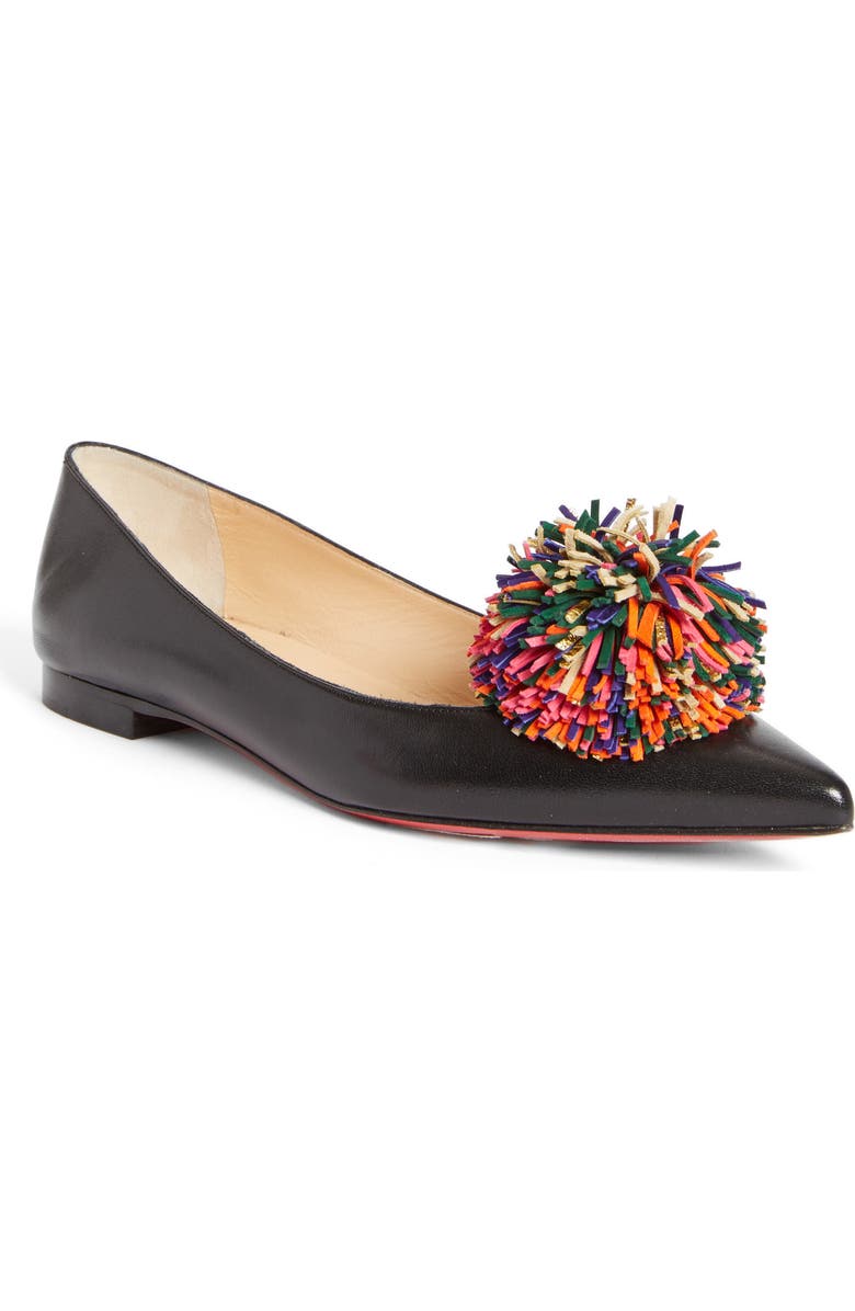 Christian Louboutin Konstantina Pom Flat, Main, color,