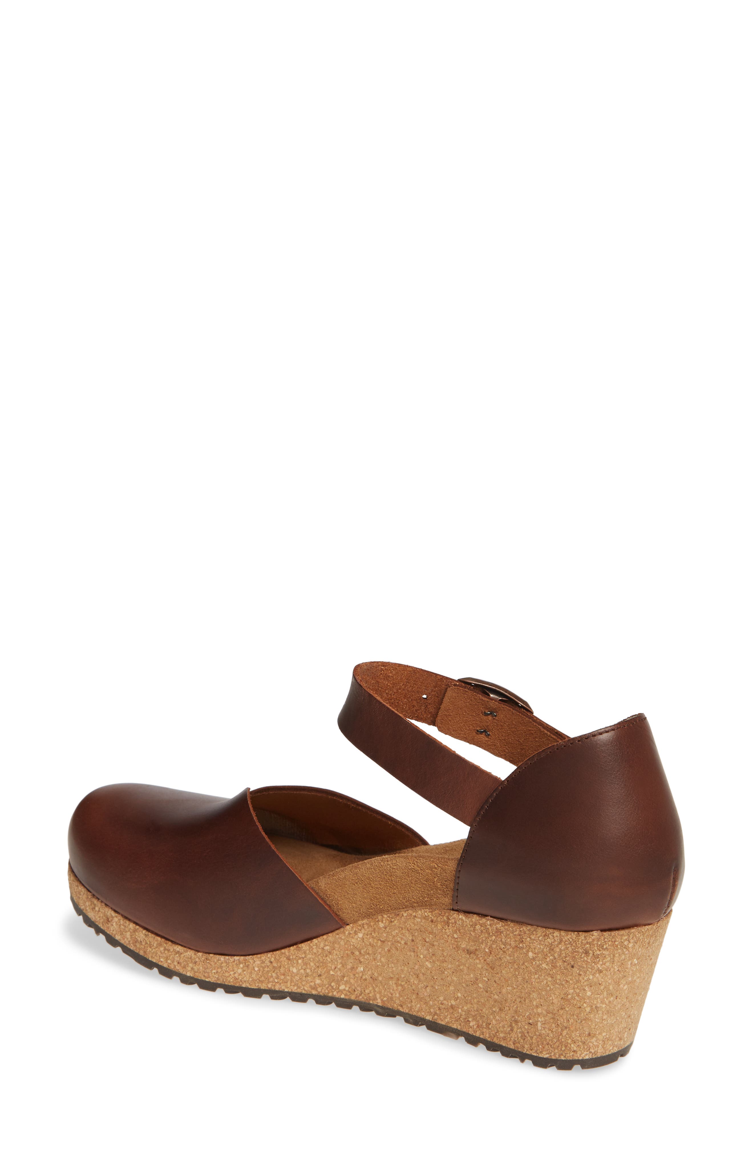 Mary Wedge Clog, Alternate, color, COGNAC LEATHER
