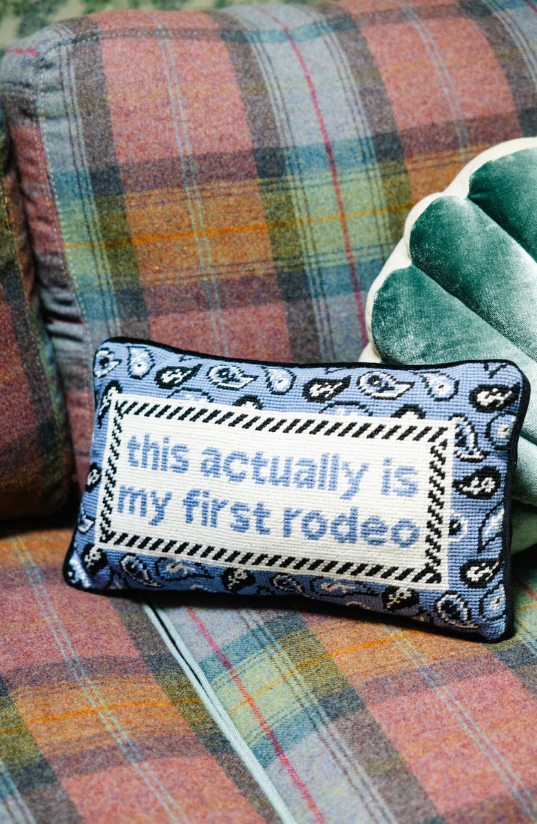 Furbish Needlepoint Pillow, Alternate, color, First Rodeo