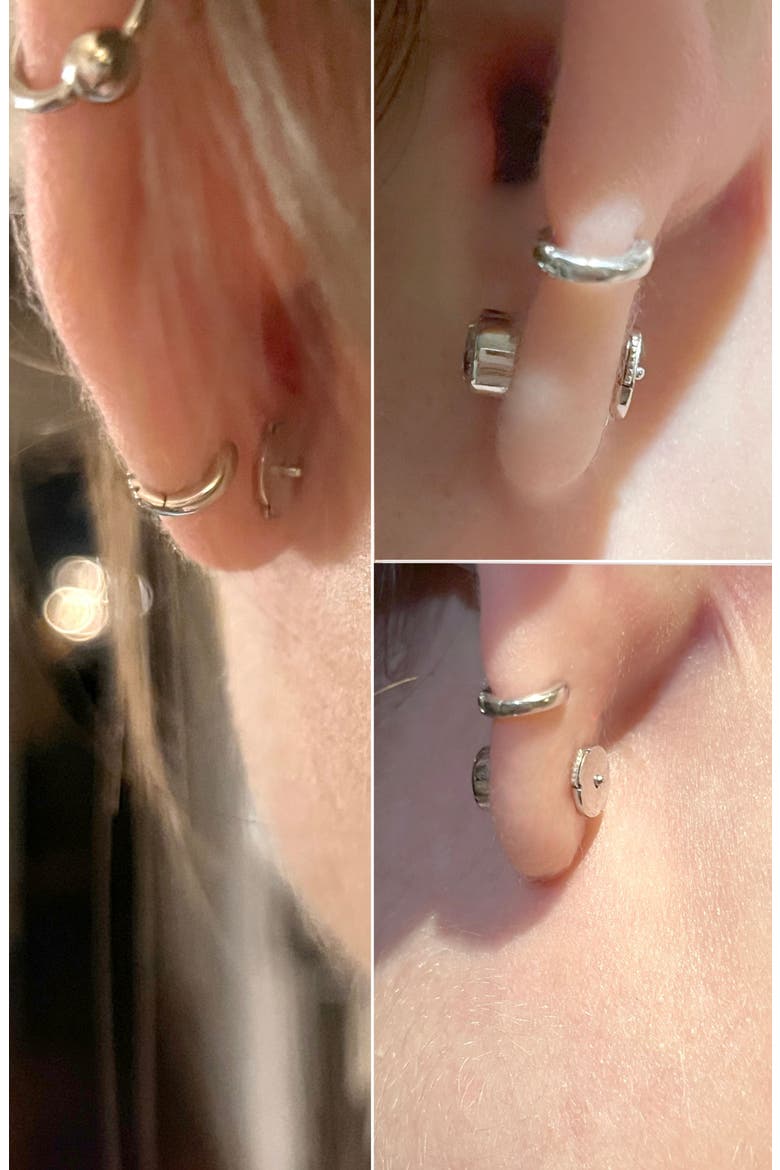 The Starlet Back-Off Stud, Alternate, color, White Gold