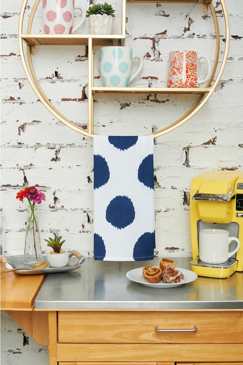 Indigo Dot Towel, Alternate, color, Blue