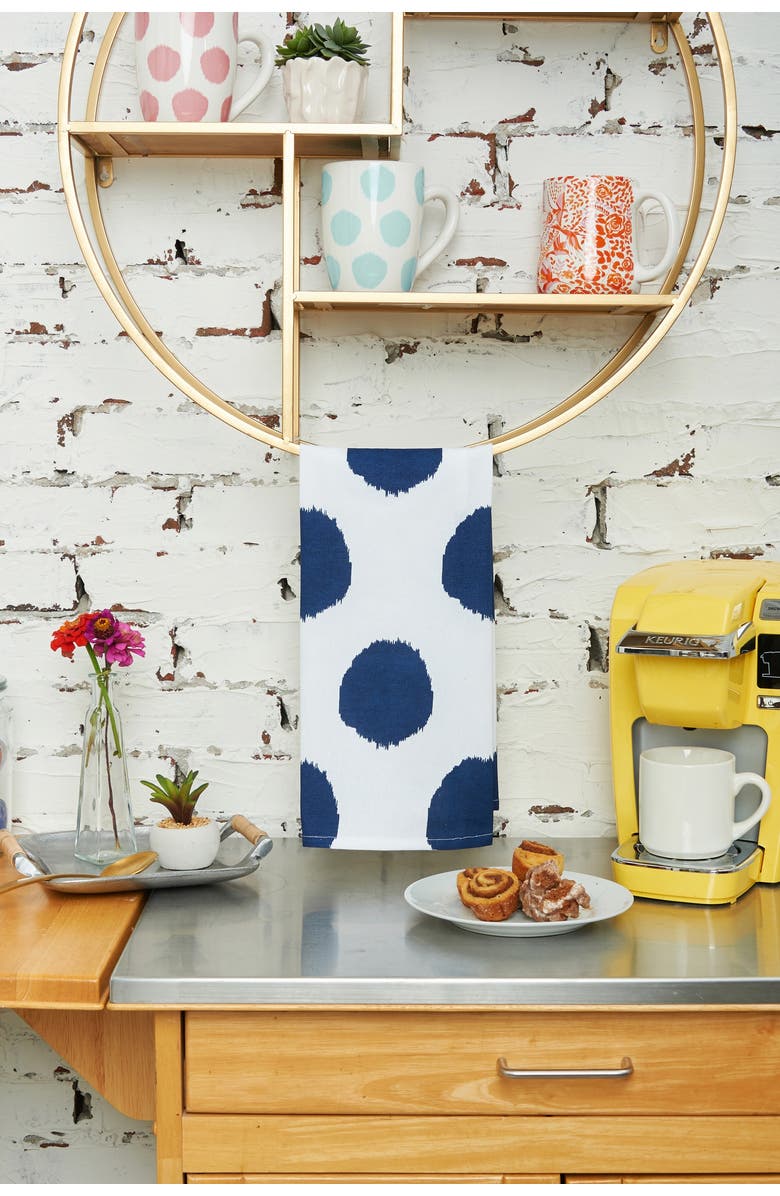 carol & frank Indigo Dot Towel, Alternate, color, Blue