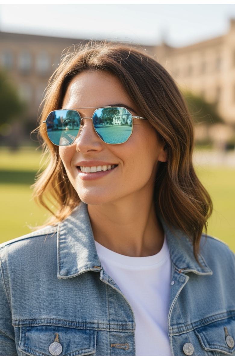 Tribal ëyës Zanzibar 59mm Aviator Sunglasses, Alternate, color, Blue