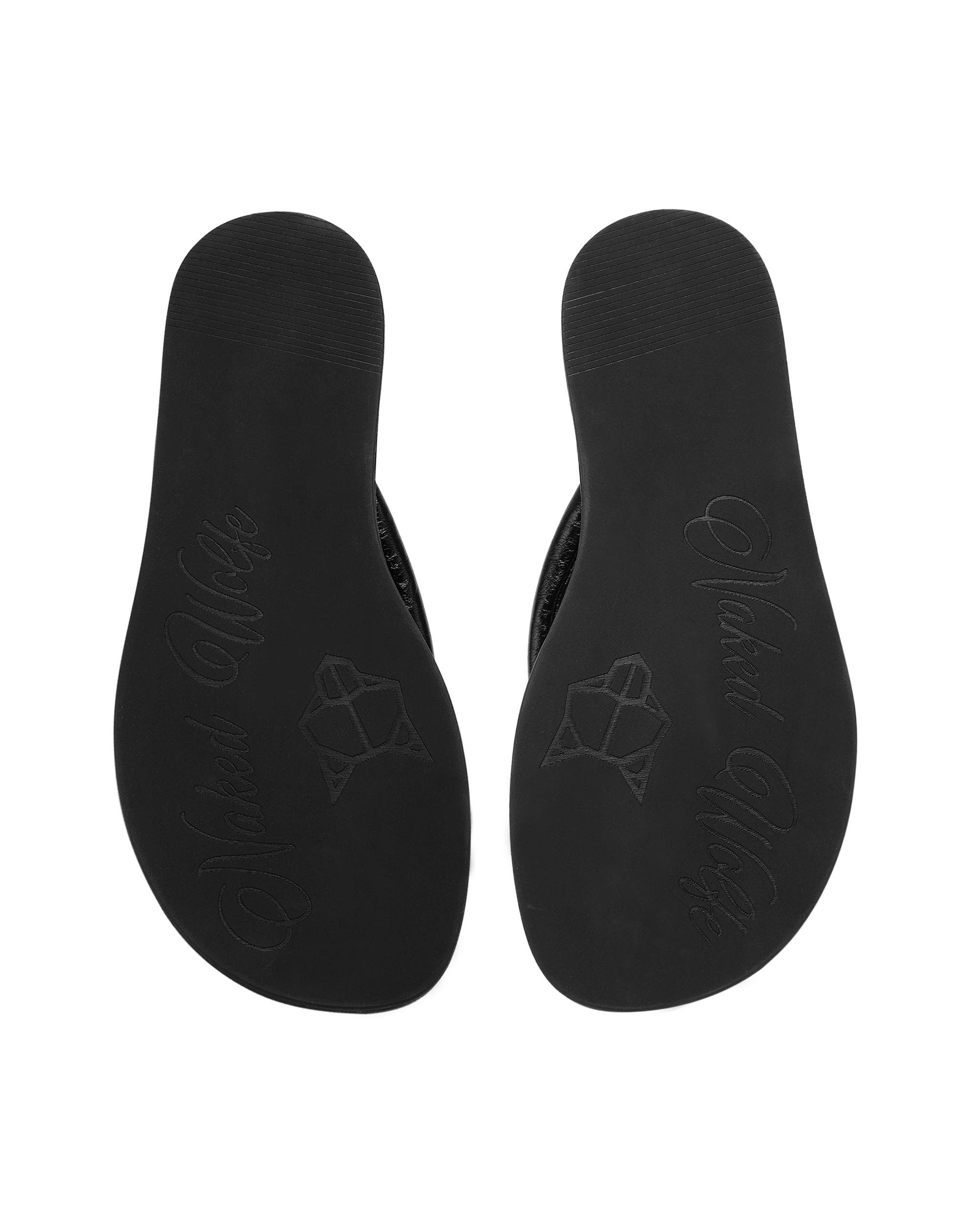 Naked Wolfe Grenada Leather Sandal, Alternate, color, Black