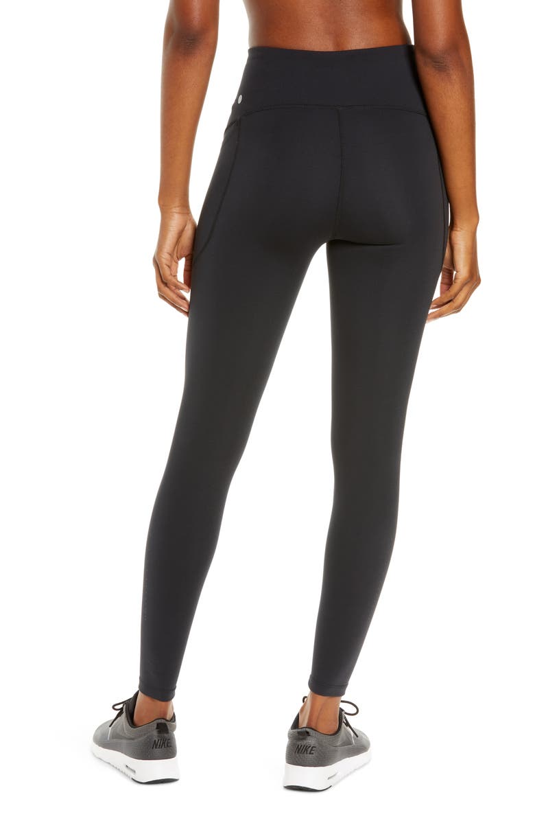 Zella Run High Waist Pocket Performance Ankle Leggings, Alternate, color,