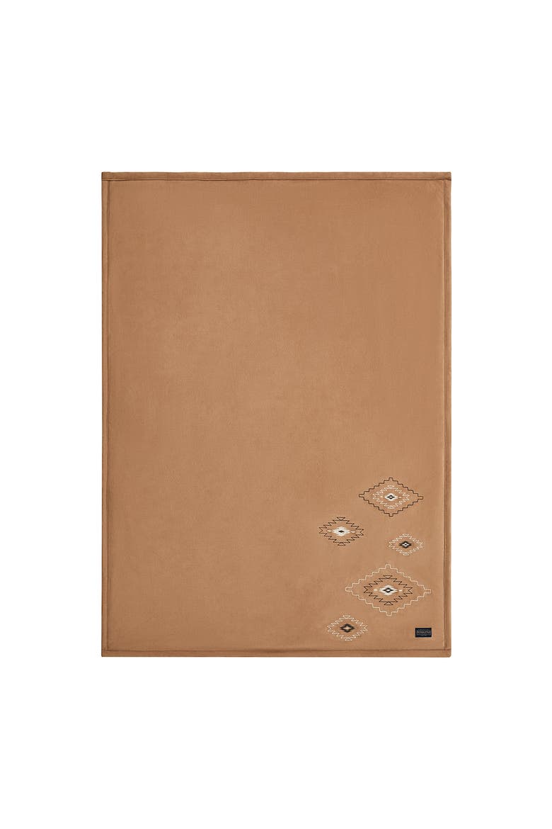 Mesilla Faux Suede Throw, Alternate, color, BROWN