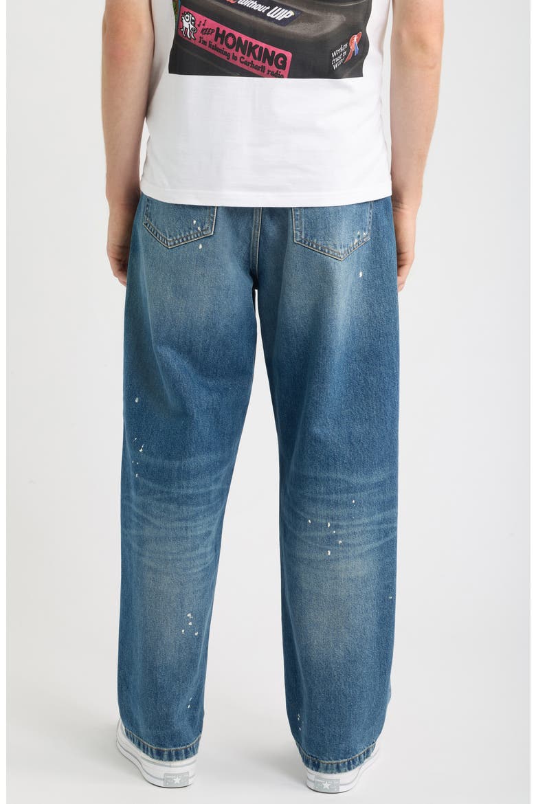 Landon Tapered Leg Jeans, Alternate, color, BLUE (DESTROY WASH, SPLATTER)