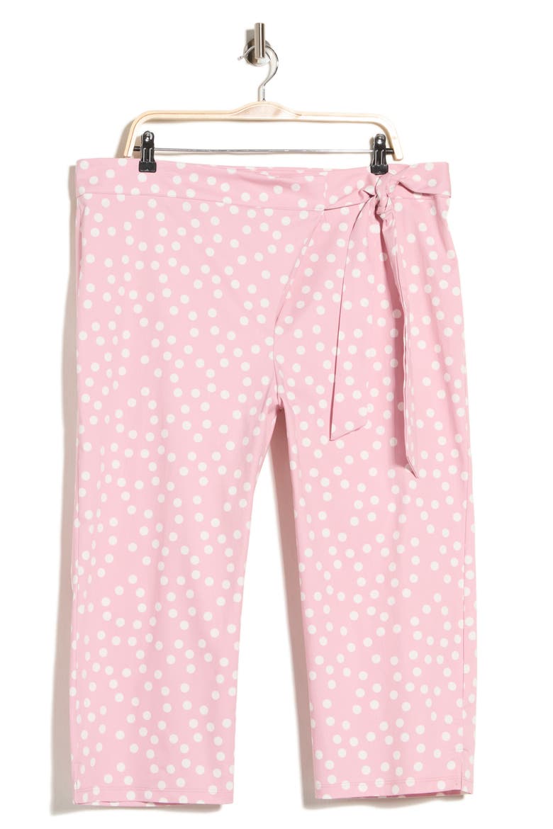 Sash Waist Capri Pants, Main, color, PINK