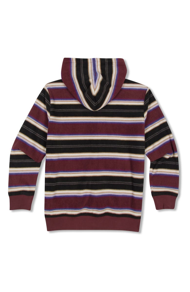 Threads 4 Thought Kids' Stripe Zip-Up Hooded Fleece Jacket, Alternate, color, Navy Multi