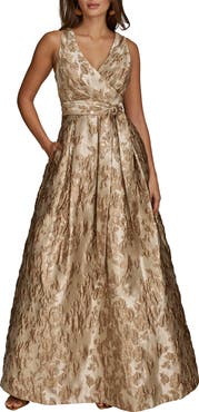 Donna Karan New York Metallic Jacquard Ballgown | Nordstrom
