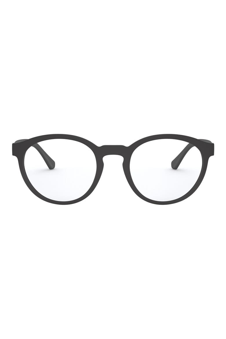 Rectangular Optical Glasses, Main, color, MATTE BLACK