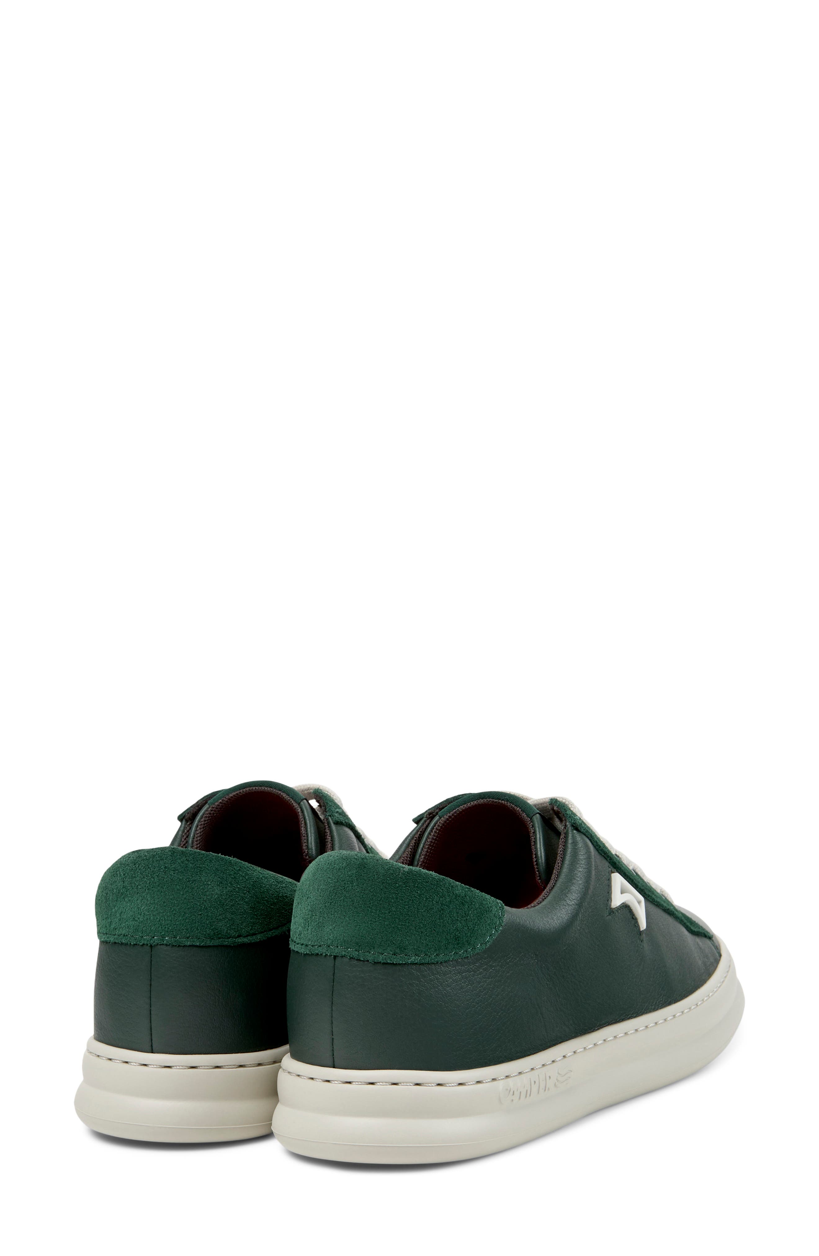 Runner Four Leather Sneaker, Alternate, color, DARK GREEN