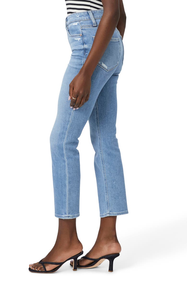 PAIGE Cindy High Waist Crop Straight Leg Jeans, Alternate, color, Helena