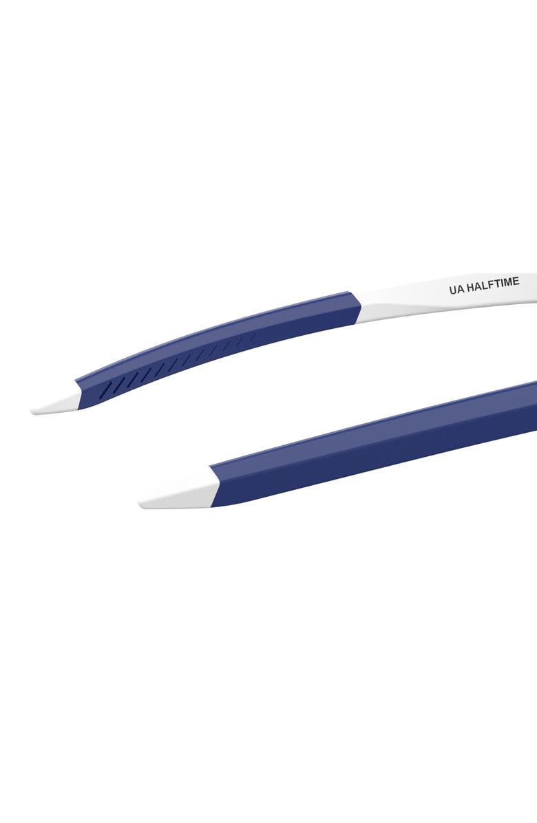 Under Armour Halftime 99mm Shield Sport Sunglasses, Alternate, color, Matte White Blue