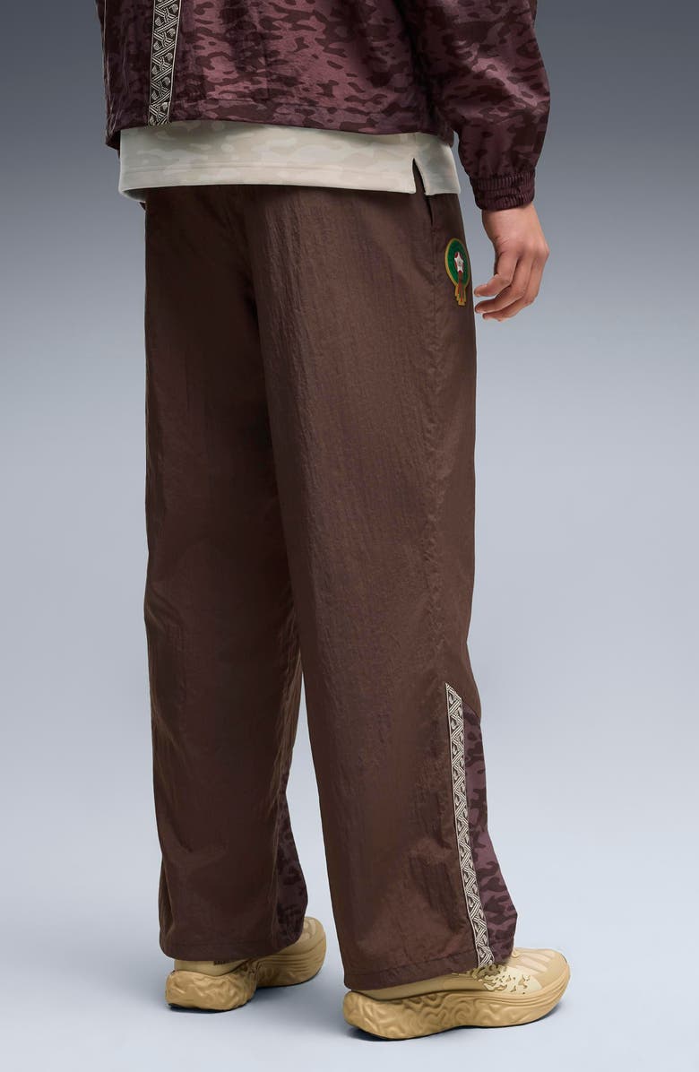 PUMA x FMRF x Salehe Bembury Warm-Up Pants, Alternate, color, Chocolate Brown
