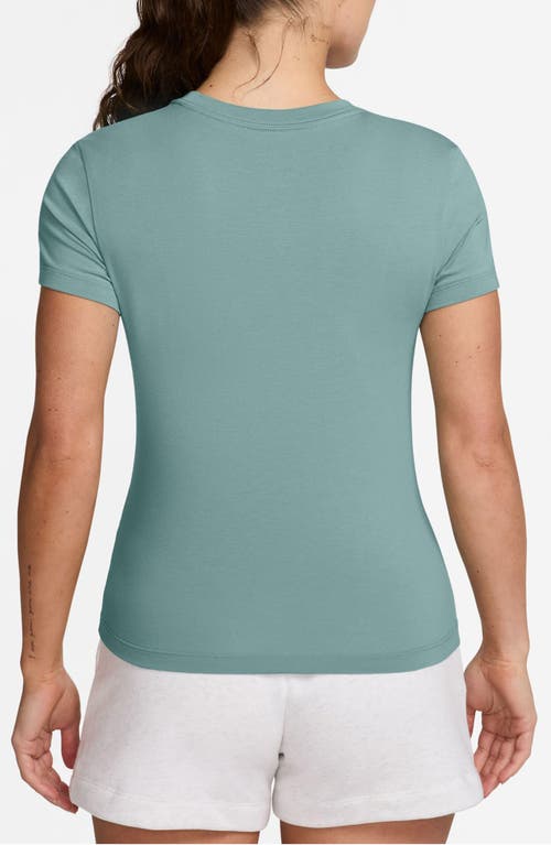 Nike Sportswear Club Chill Knit Mod Crop T-shirt In Blue