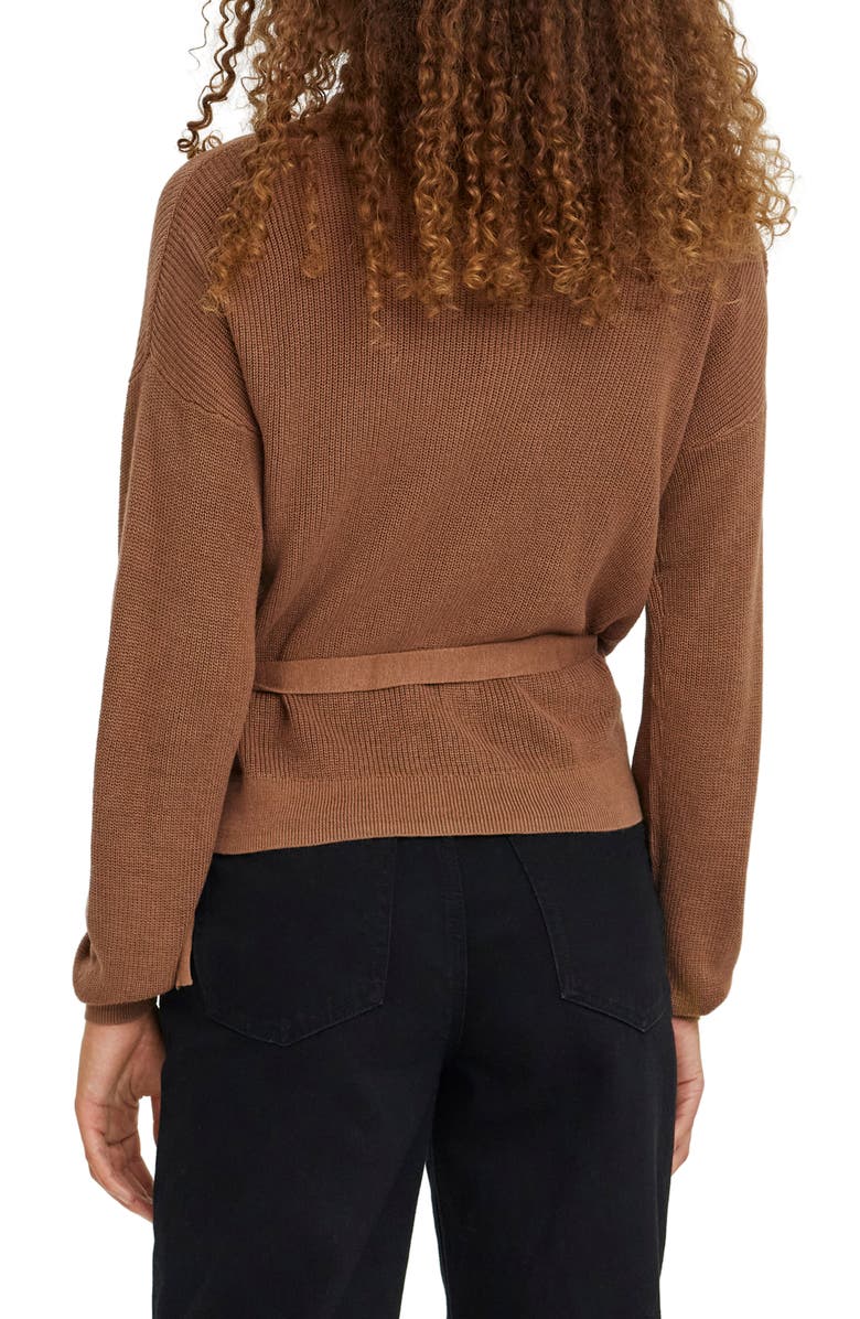 VERO MODA Lexsun Surplice Wrap Balloon Sleeve Cardigan, Alternate, color, 