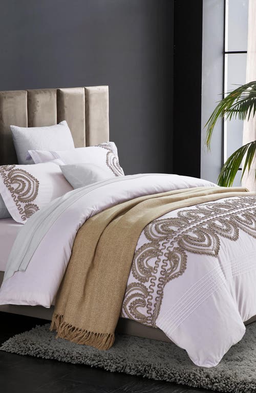 MELANGE HOME MELANGE HOME PADMA EMBROIDERED DUVET 3-PIECE SET