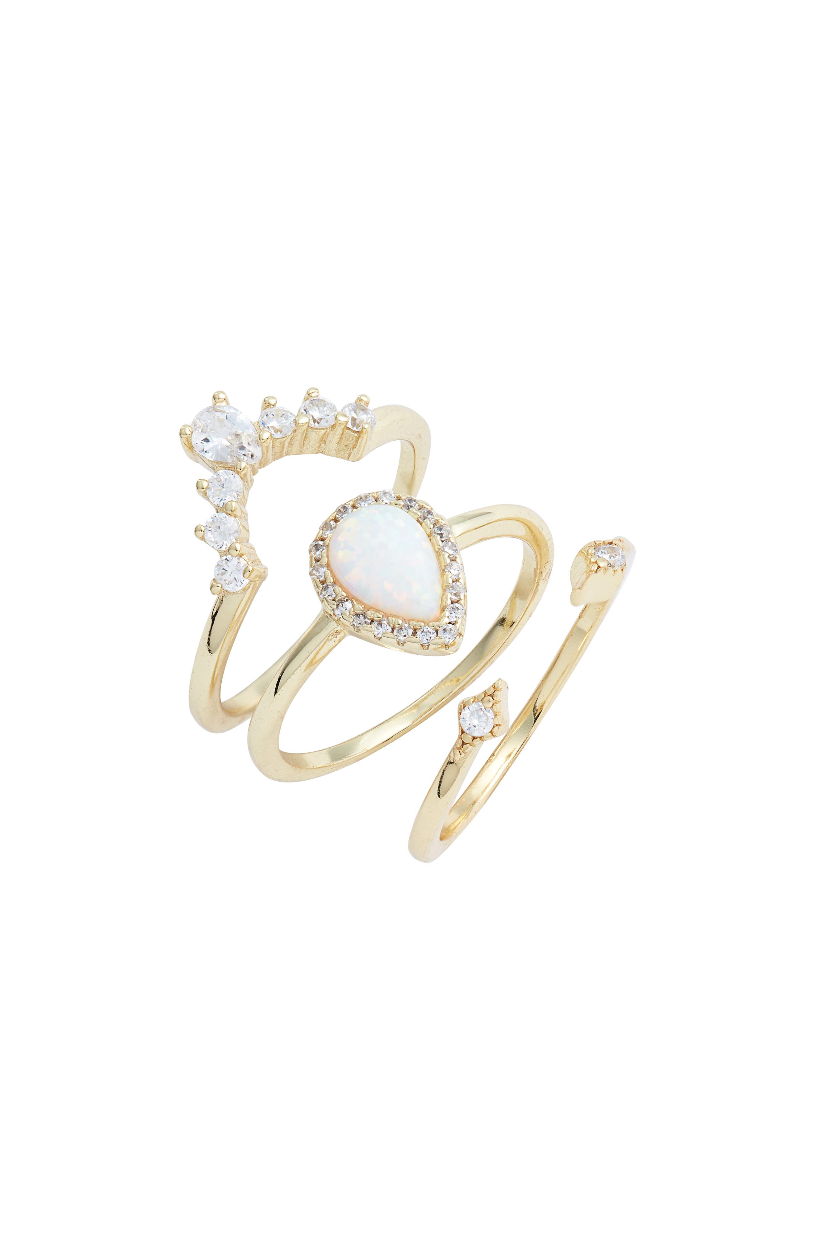Melinda Maria Soleil Set of 3 Stacking Rings (Women) | Nordstrom