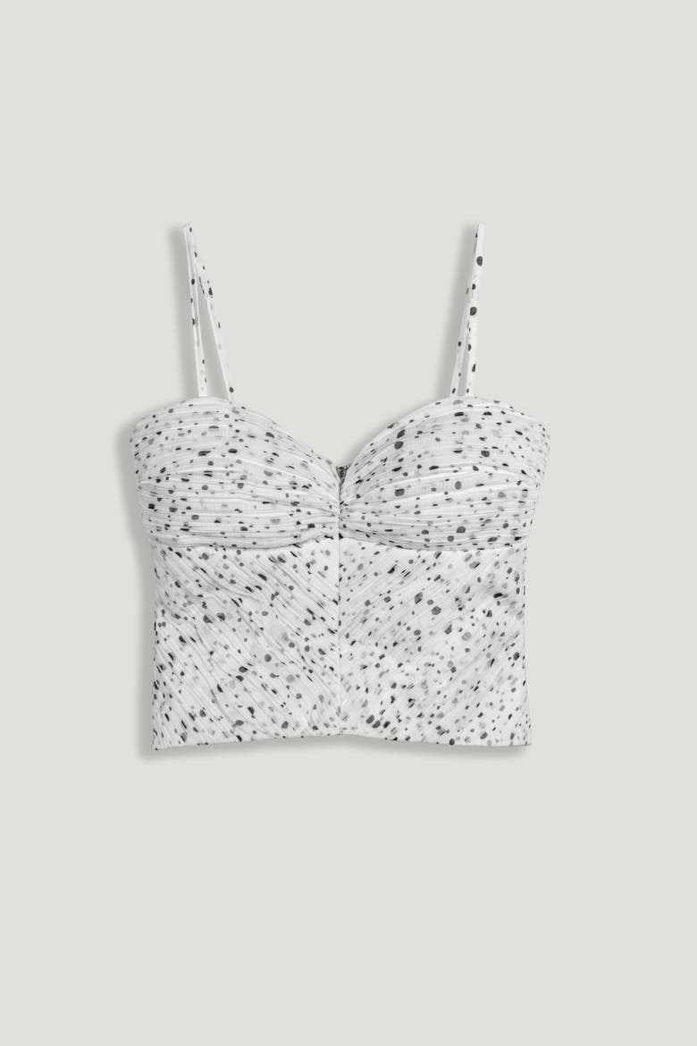 Printed Chiffon Bustier, Alternate, color, Multi-Colored
