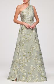 JS Collections Gretchen One-Shoulder Gown