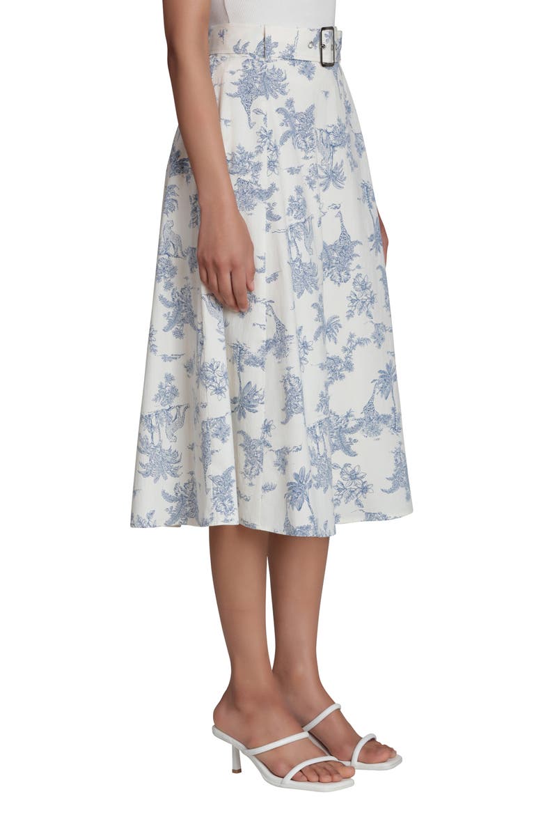 Belted Midi Skirt, Alternate, color, VACATION TOILE