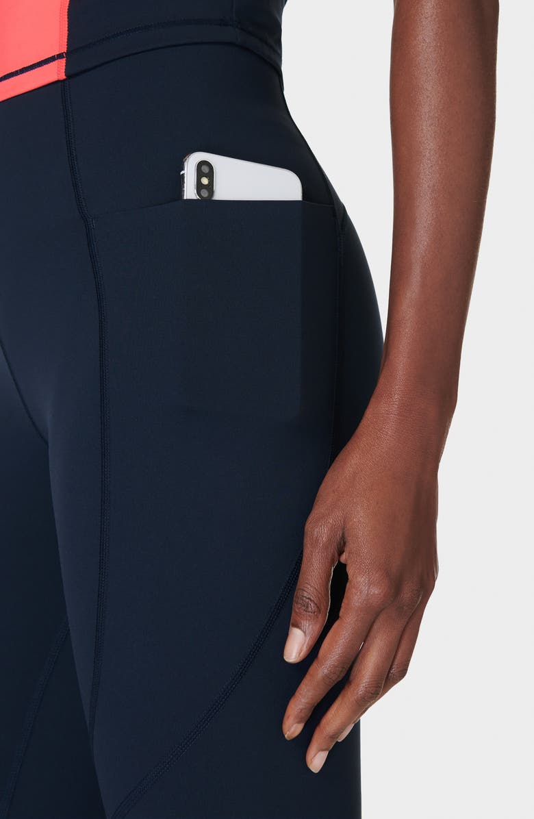 Sweaty Betty Power Ultrasculpt High Waist Pocket 7/8 Leggings, Alternate, color, Coralpink