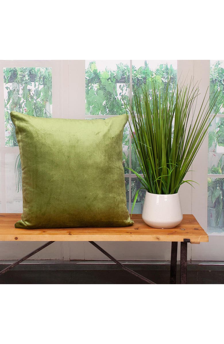 PARKLAND COLLECTION Nerine Transitional Green/Teal Throw Pillow, Alternate, color,