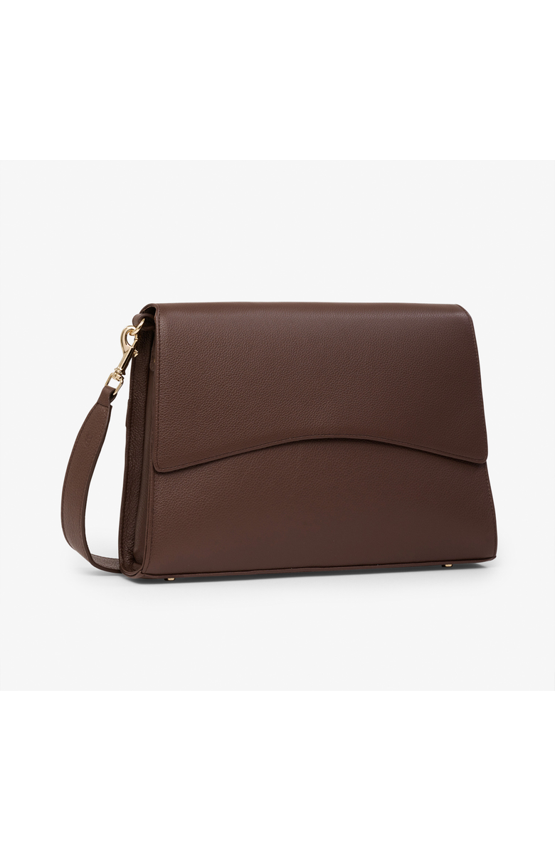 BY BANOO Classic Slim Briefcase, Alternate, color, Mocha/Gold