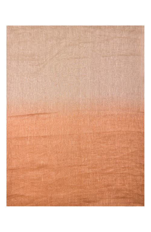 Saachi Two-tone Linen Scarf In Brown
