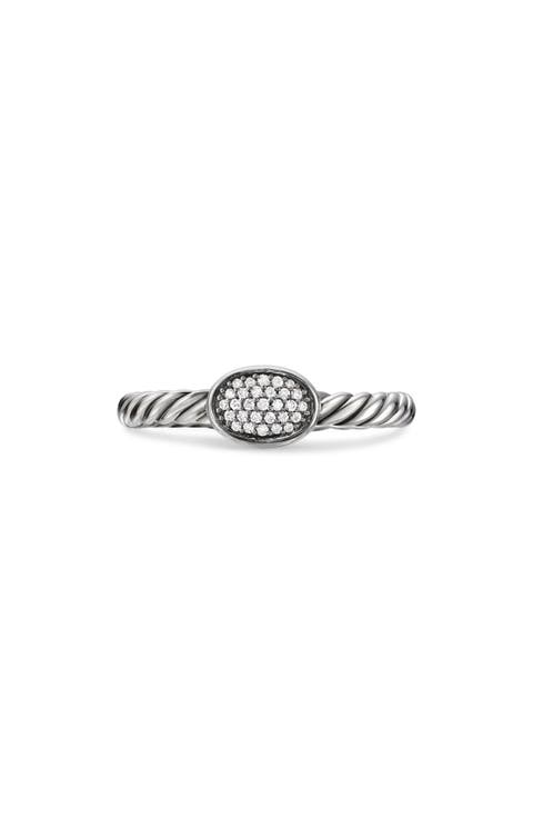 Cable Collectibles Oval Ring with Diamonds
