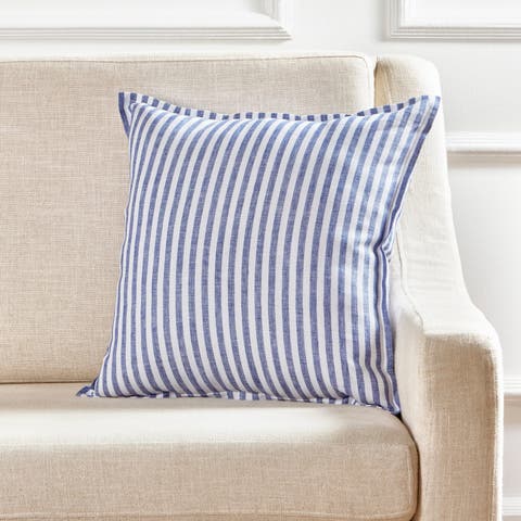 Linen Pillow Cover Case with Invisible Zipper - Santa Barbara, Cushion Cover for Couch, Bed, Chair, Sofa Home Decor