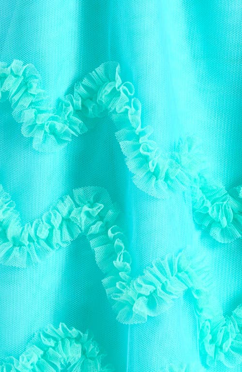 Ava & Yelly Kids' Soutache Border Float Dress In Teal