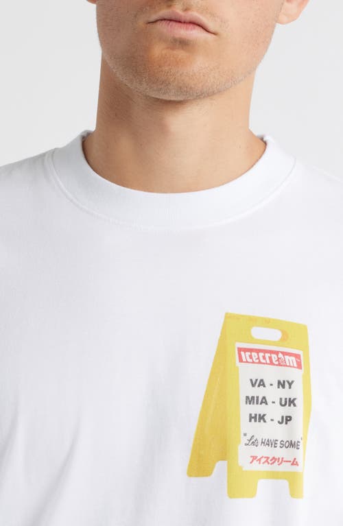 Icecream Aisle Closed Graphic T-shirt In White