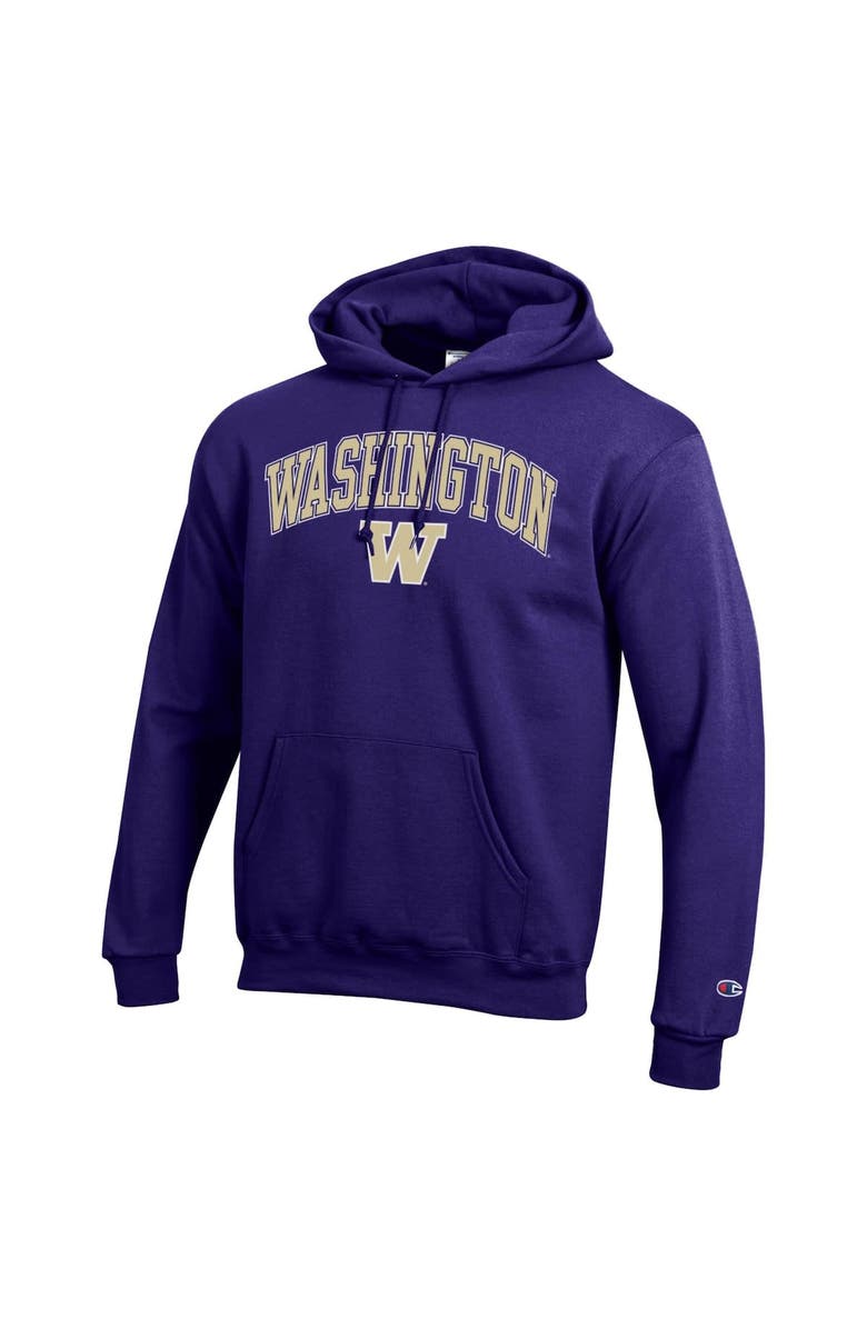 Champion Men's Champion  Purple Washington Huskies Arched Logo Fleece Pullover Hoodie, Alternate, color, Purple