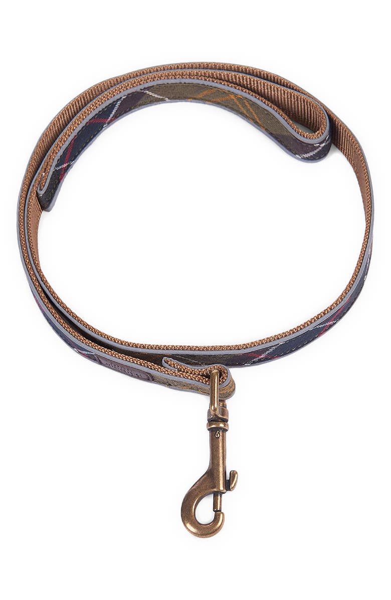 Barbour Reflective Tartan Dog Lead, Main, color, Classic Tartan