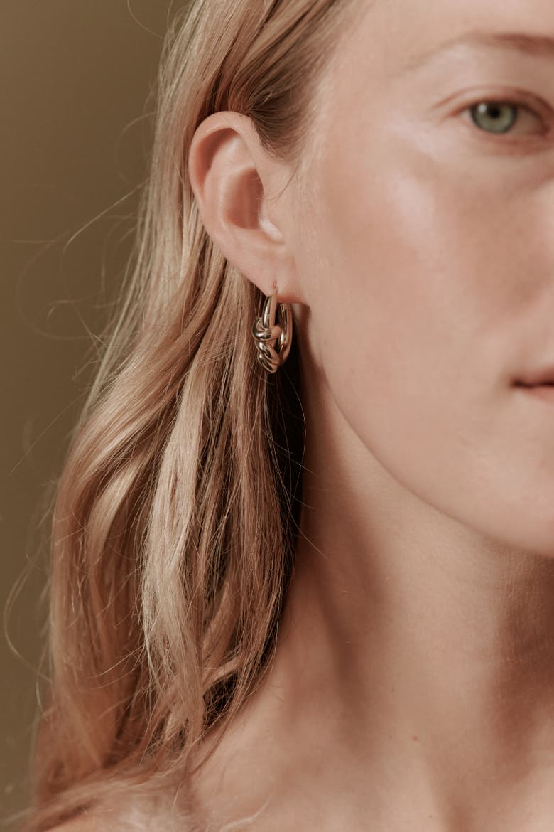 Lottie Chunky Knot Earrings, Alternate, color, Recycled Gold Vermeil