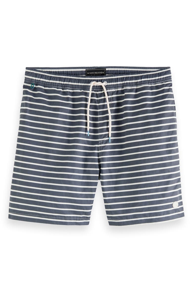 Scotch & Soda Tie Waist Swim Trunks, Alternate, color,