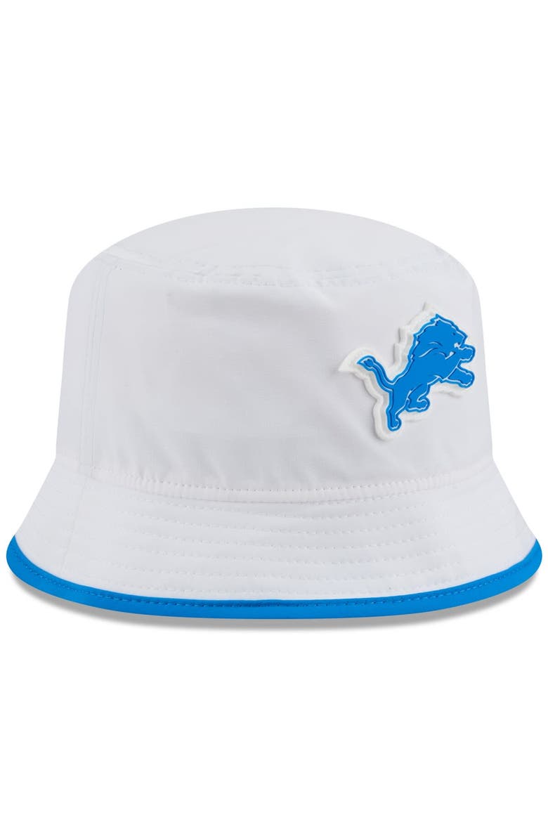 Men's New Era  White Detroit Lions 2025 NFL Training Camp Stretch Bucket Hat, Alternate, color, White